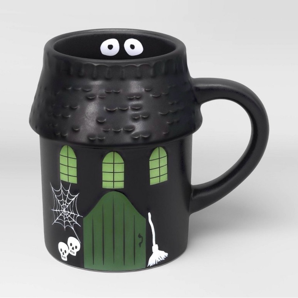 Black and Green Haunted House Mug